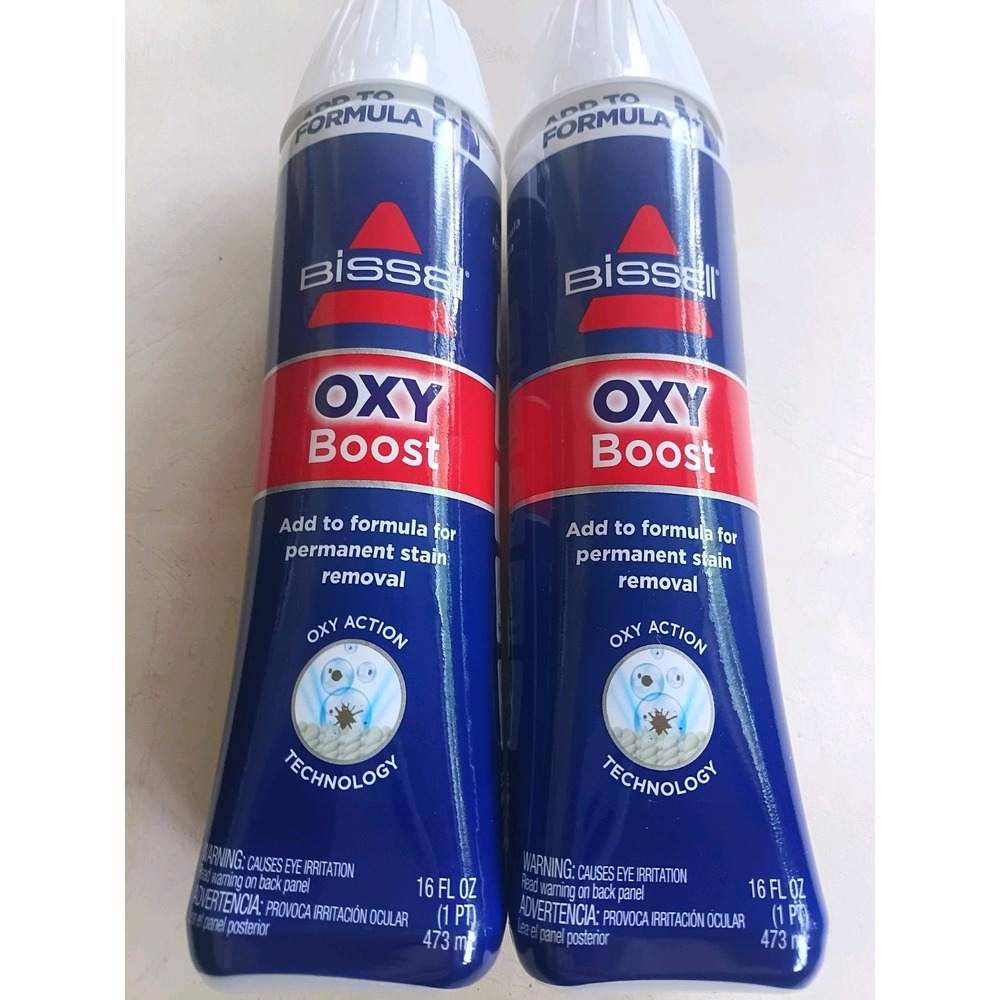 (2) Bissell OXY Boost Add To Formula For Permanent Stain Removal, 16 oz